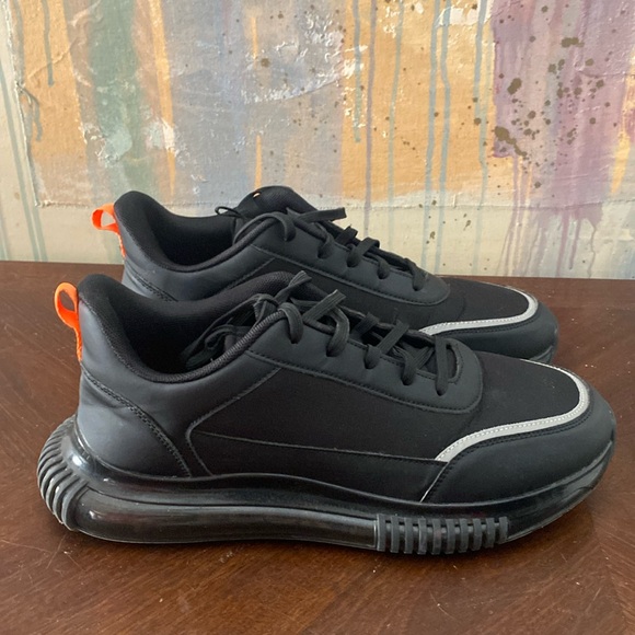 French Connection Kalen Lace Up Athletic Sneakers Black Mens 11 - Picture 1 of 6